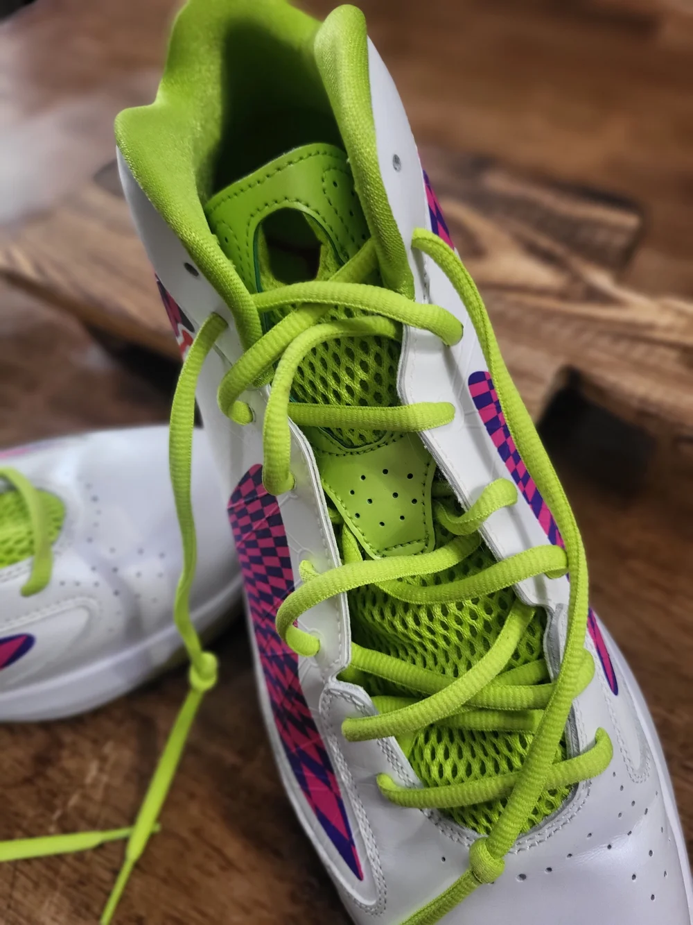 Macho Man Randy Savage Jordan Basketball Sneakers White & Green